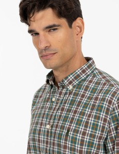 CAMISAS MULTICUADRO TWILL MOSTAZA EL PULPO