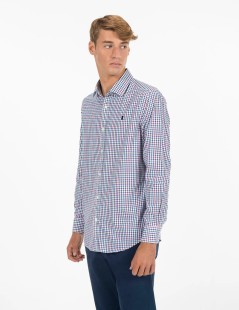 CAMISA CUADROS VICHY COLORES OXFORD AZUL COBALTO EL PULPO