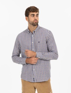 CAMISA CUADRO VICHY BICOLOR MARRÓN CHOCOLATE PRECIO DE OFERTA EL PULPO