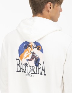 SUDADERA CAPUCHA ESTAMPADO BAQUEIRA EL PULPO