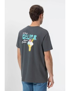 CAMISETA GRIS ESTAMPADO ELPULPO GELATO