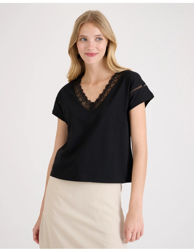 CAMISETA SHARA NEGRO NAF NAF