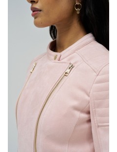 CAZADORA DE GAMUZA ROSA SALSA JEANS
