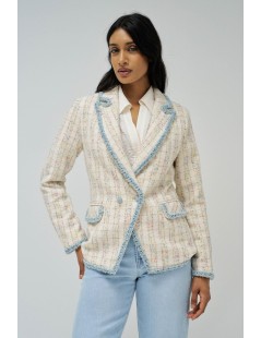 BLAZER DE TWEED CON DETALLES DE DENIM SALSA JEANS