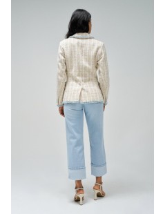 BLAZER DE TWEED CON DETALLES DE DENIM SALSA JEANS