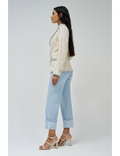 BLAZER DE TWEED CON DETALLES DE DENIM SALSA JEANS