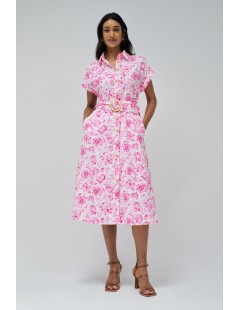 VESTIDO CAMISERO DE BORDADO INGLÉS SALSA JEANS