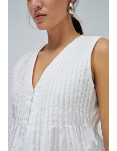 BLUSA PLISADA BLANCA SALSA JEANS