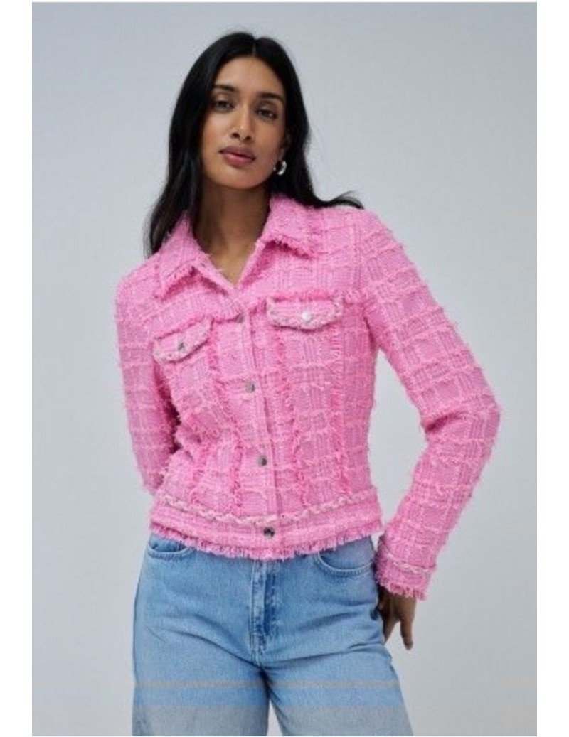 TWEED TRUCKER JACKET SALSA