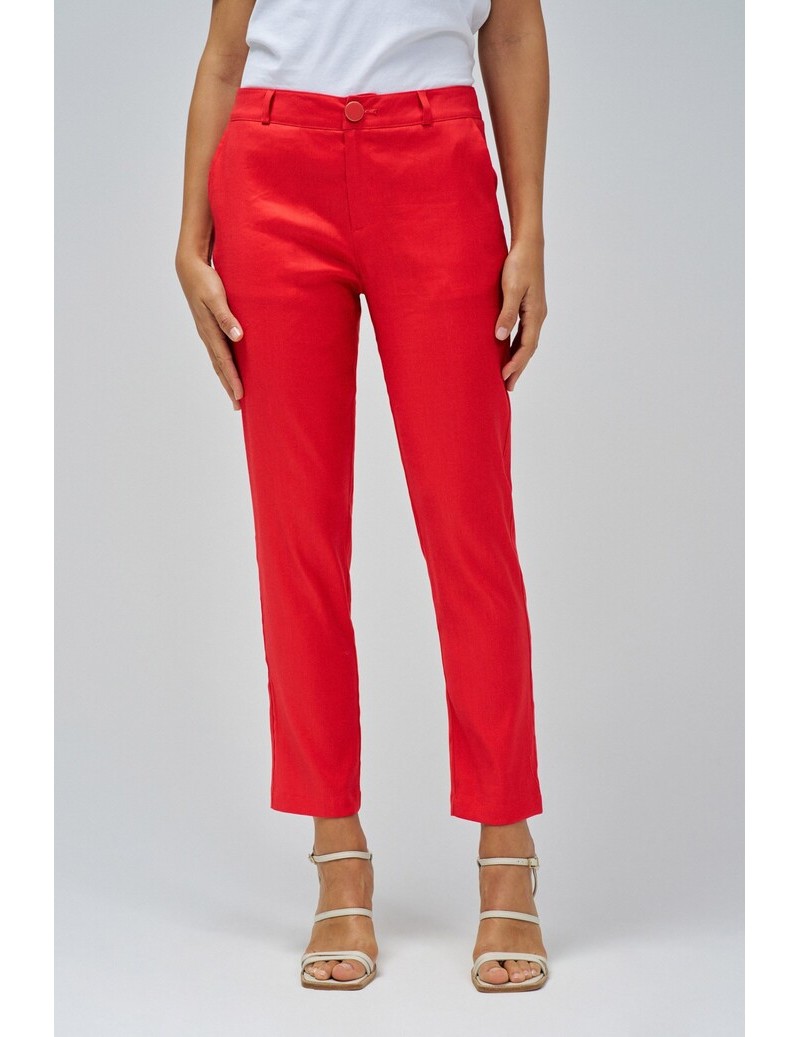 PANT.CHINO ROJO DE LINO...