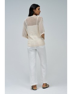 TÚNICA BIEGE DE GANCHILLO SALSA JEANS