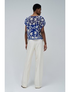 CAMISETA AZUL ELECTRICO CROCHET SALSA JEANS