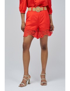 SHORTS CON LINO Y ENCAJE SALSA JEANS