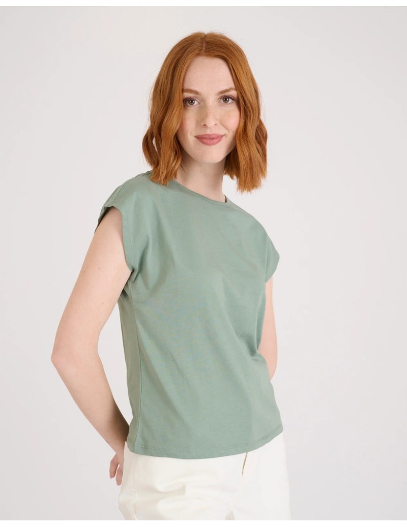 CAMISETA VERDE ENCAJE EN LA...