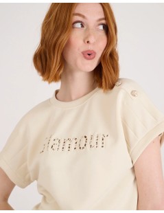 CAMISETA GLAMOUR COLOR CRUDO NAF NAF