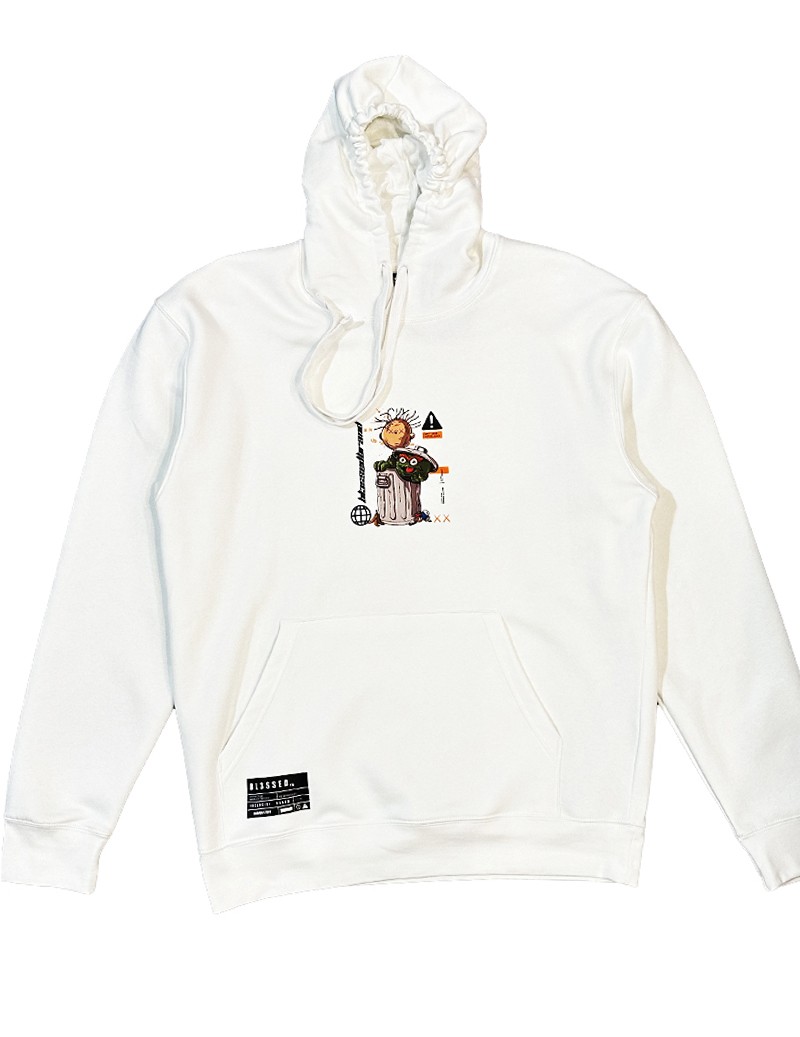 SUDADERA BLANCA BASURA BL3SSED