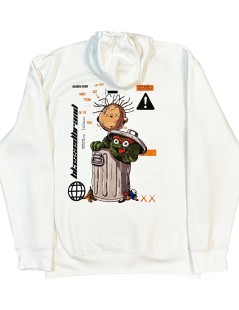 SUDADERA BLANCA BASURA BL3SSED