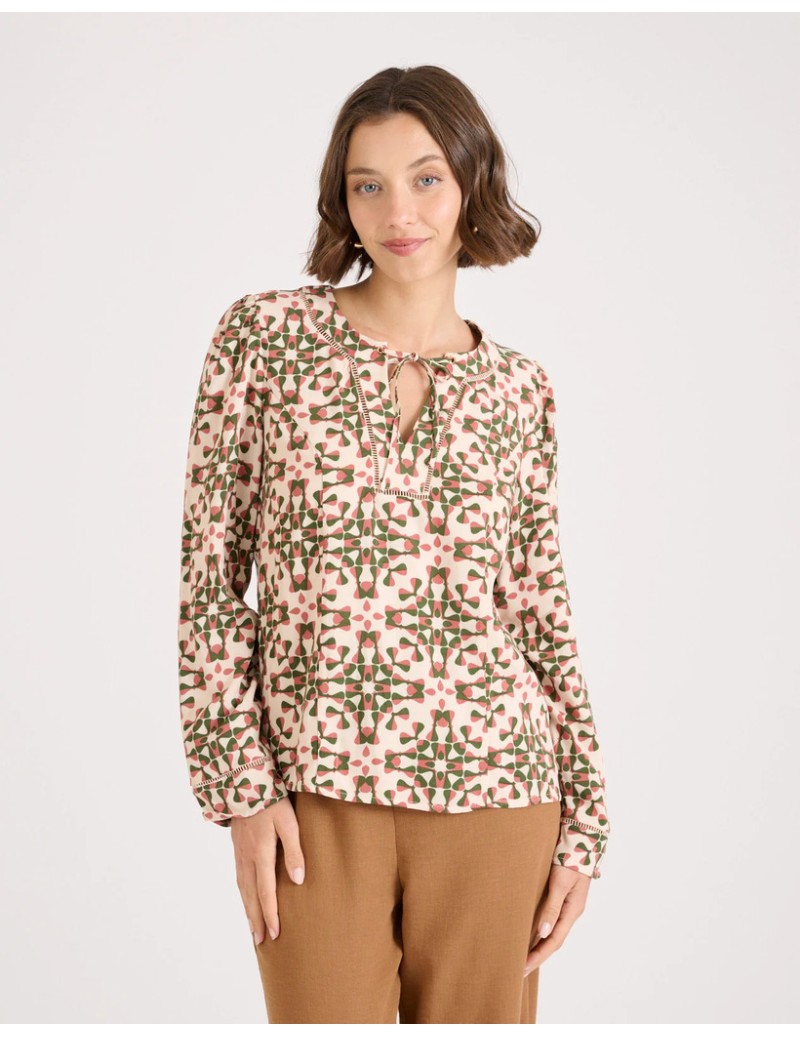 BLUSA ROMBOS SALMÓN NAF NAF