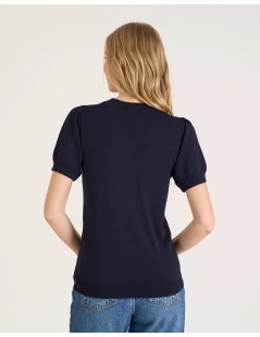 JERSEY MANGA CORTA AZUL MARINO NAF NAF