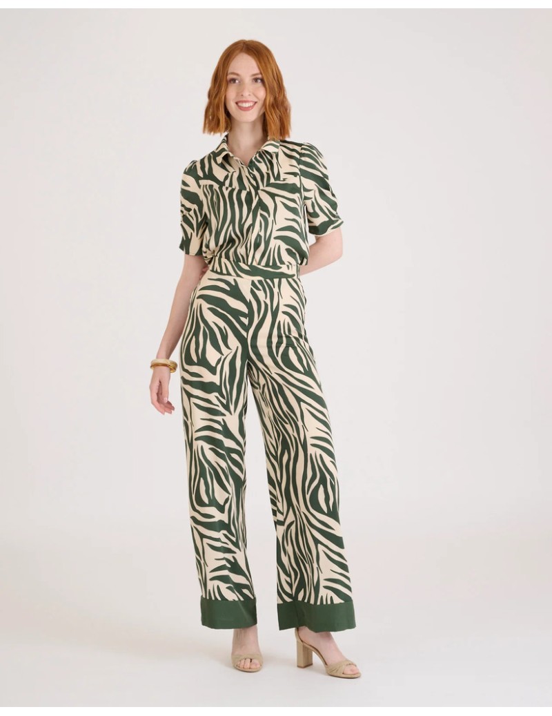 PANTALON CEBRA KAKI NAF NAF