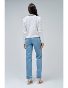 CÁRDIGAN CON PERLAS Y BRILLANTES SALSA JEANS