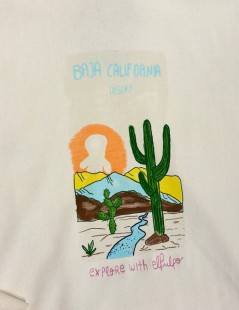 SUDADERA BEIGE ESTAMPADO ESPALDA EL PULPO