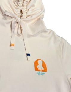 SUDADERA BEIGE ESTAMPADO ESPALDA EL PULPO