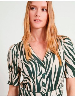 VESTIDO MIDI PRINT CEBRA NAF NAF