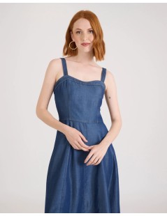 VESTIDO DENIM ESCOTE CORAZÓN NAF NAF
