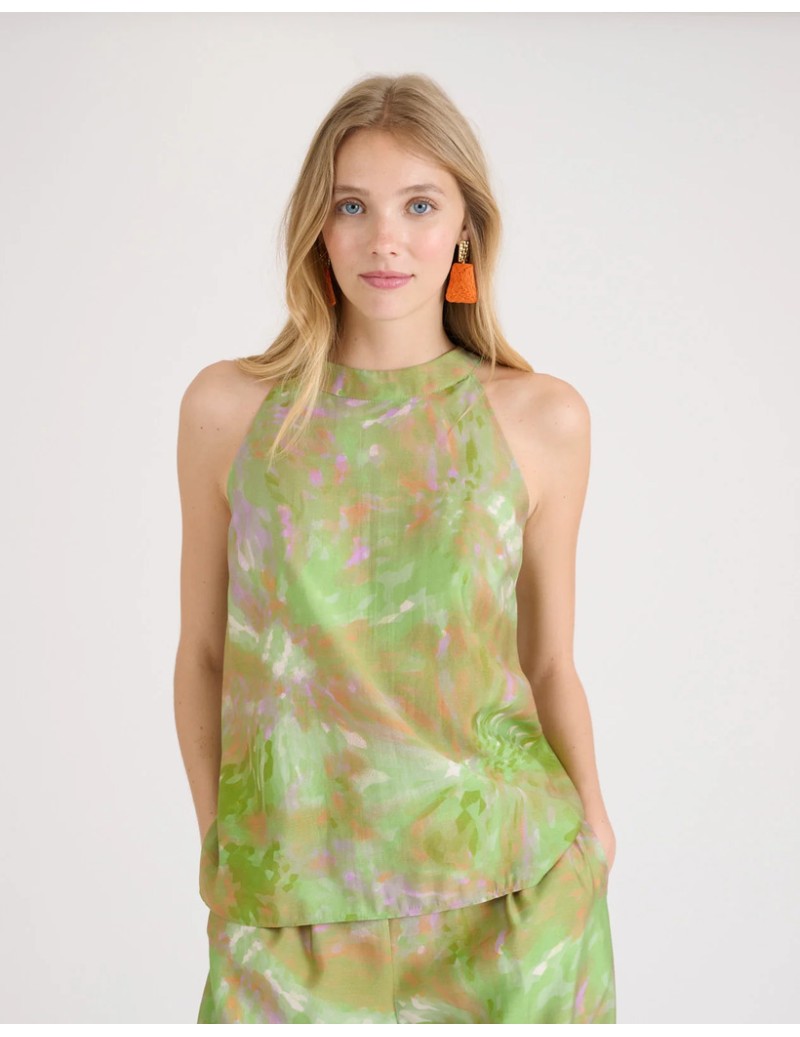 TOP BLUM VERDE NAF NAF