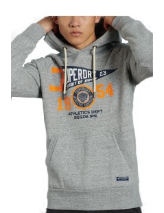 SUDADERA CON CAPUCHA GRIS SUPERDRY 