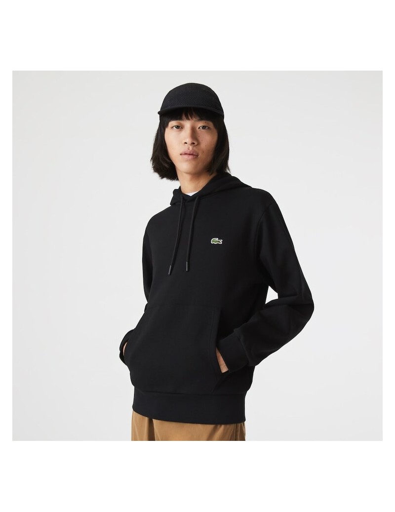 SUDADERA NEGRA LACOSTE HOMBRE 