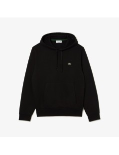 SUDADERA NEGRA LACOSTE HOMBRE 