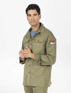 SOBRECAMISA PARCHES DOS BOLSILLOS KHAKI