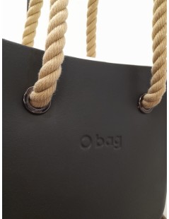 BOLSO O'BAG NEGRO CUERDA NATURAL