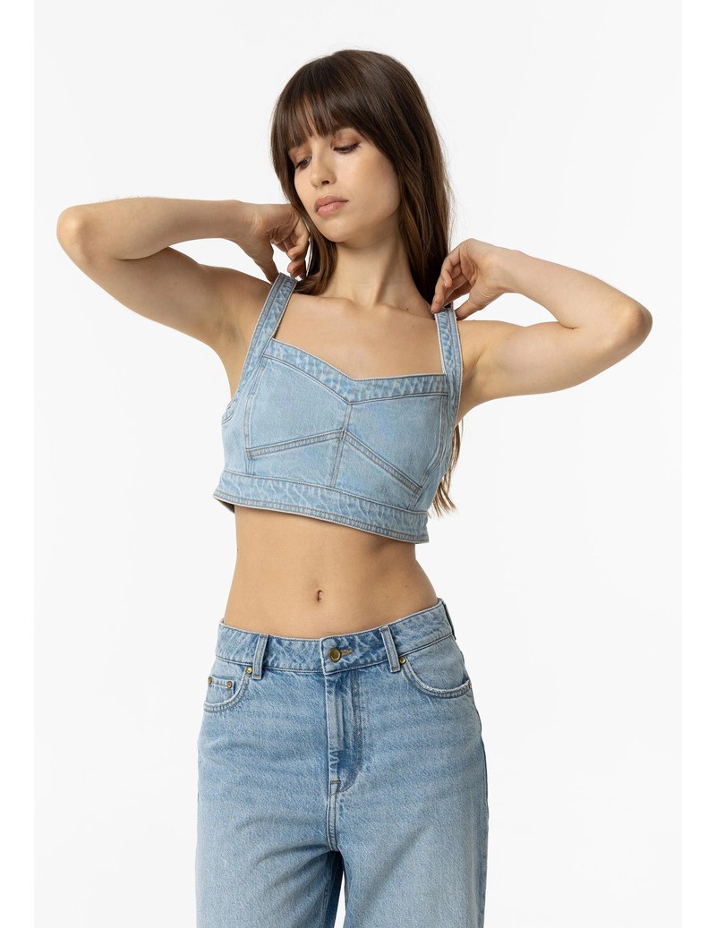 TOP CROPPED DENIM TIFFOSI