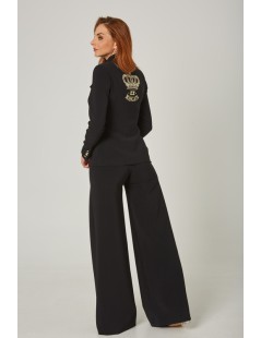 PANTALON PALAZZO NEGRO MANGATA