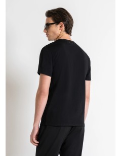 CAMISETA NEGRA SLIM FIT ALGODON ANTONY MORATO