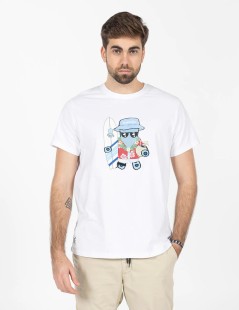 CAMISETA ESTAMPADO ELPULPO HAWAIANO BLANCO EL PULPO