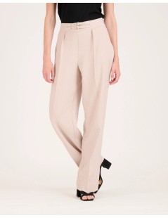 PANTALON DOBLE HEBILLA BEIGE NAF NAF