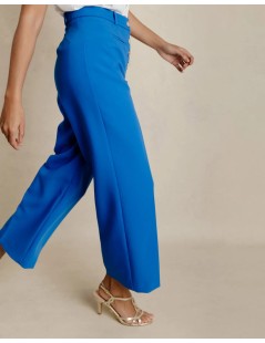 PANTALON PEPITA AZUL ELECTRICO NAF NAF