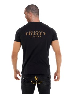 CAMISETA NEGRA CON STRASS GEORGE V PARIS