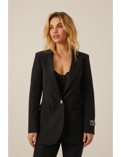 BLAZER ENTALLADA NEGRA MÄNGATA