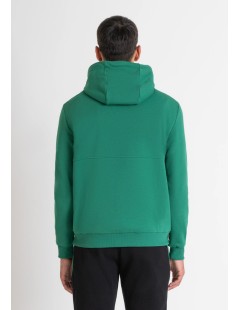 SUDADERA CON CAPUCHA RELAXED FIT DE TEJIDO MEZCLA DE ALGODÓN VERDE ANTONY MORATO